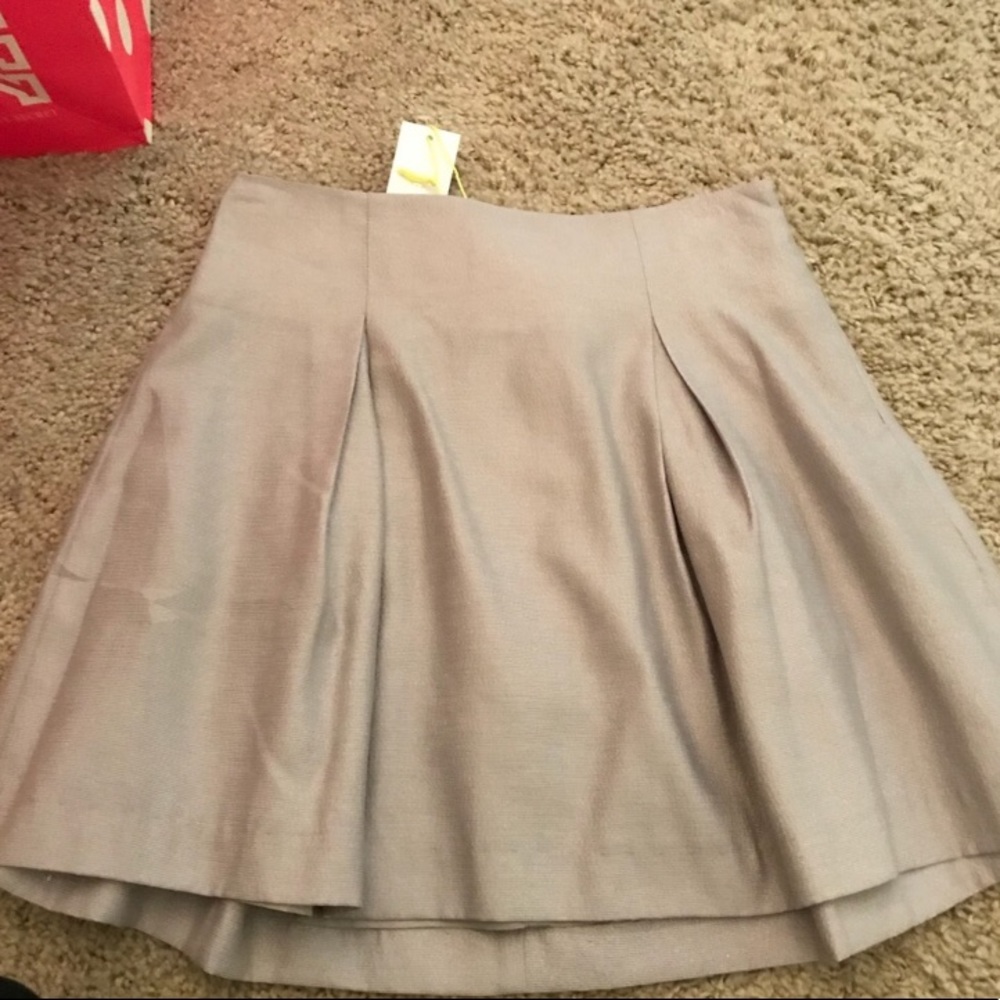 NWT BCBG pleated grey skirt